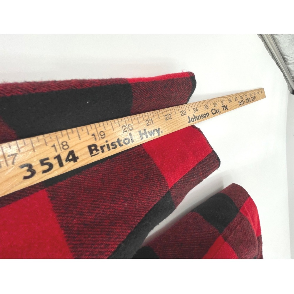 The Limited Women Blazer M/L Jacket Red Black Buffalo Plaid Wool Blend Preppy - Picture 5 of 9
